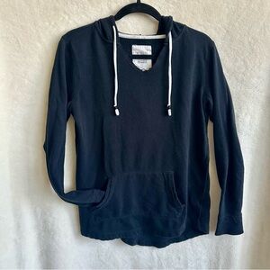 SO Perfect Hoodie Black V-neck Hooded Sweatshirt‎ Small